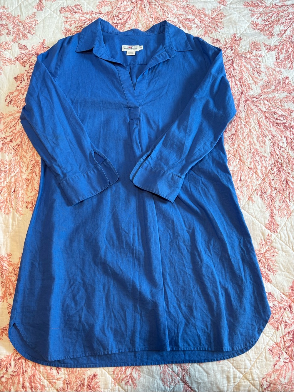 Vineyard Vines Royal Blue Linen-Cotton Shirt